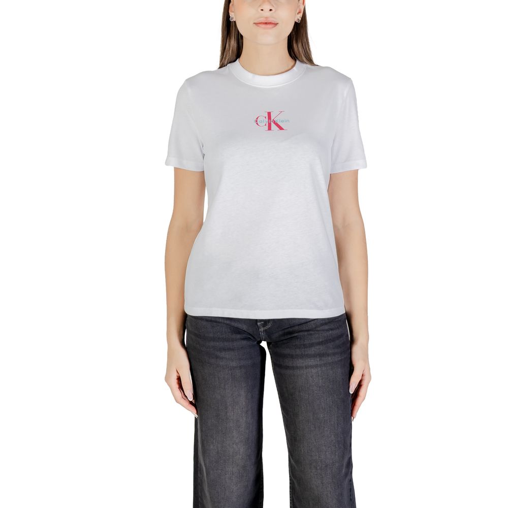 Calvin Klein Jeans White Cotton T-Shirt | Regal Royce