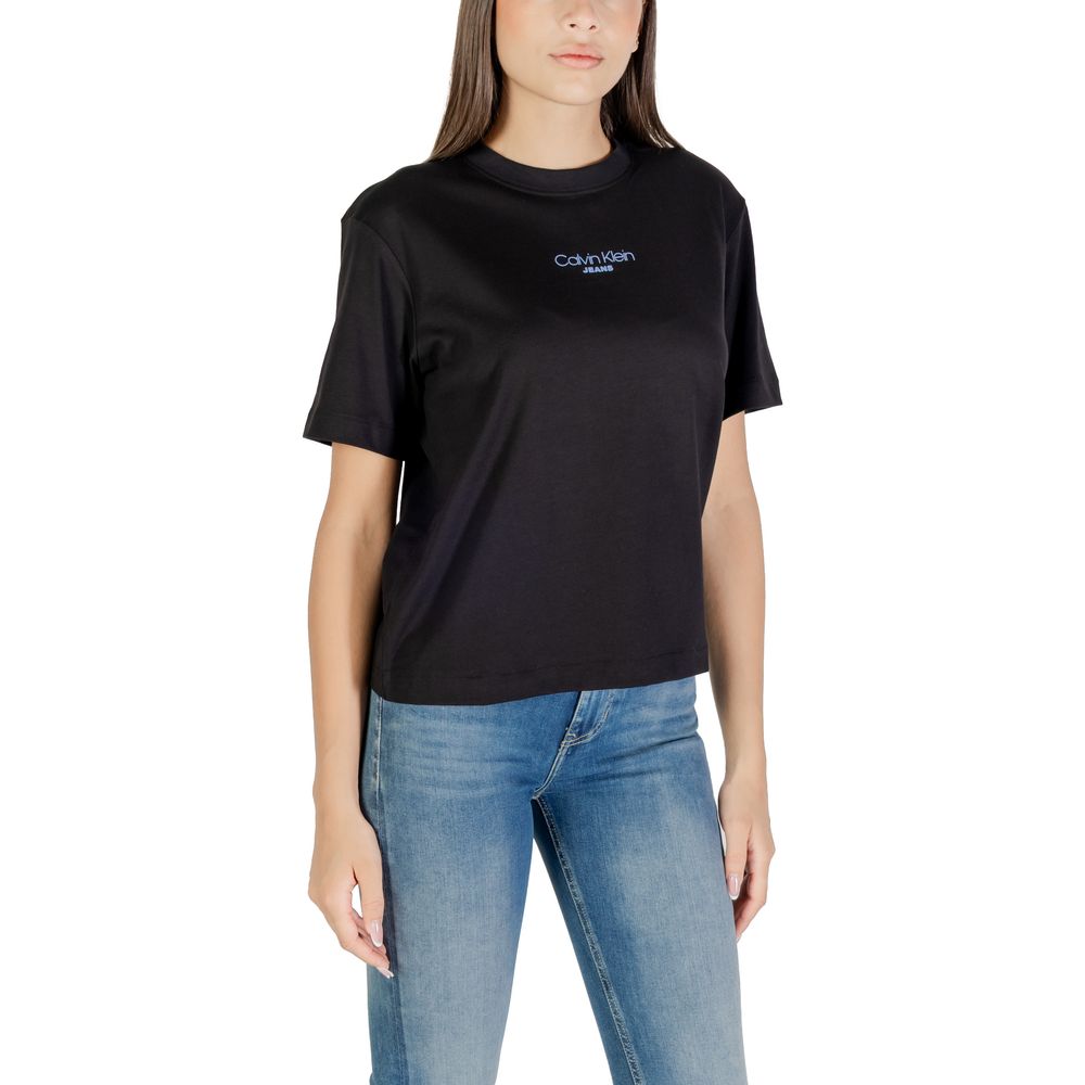 Calvin Klein Jeans Black Cotton T-Shirt | Regal Royce