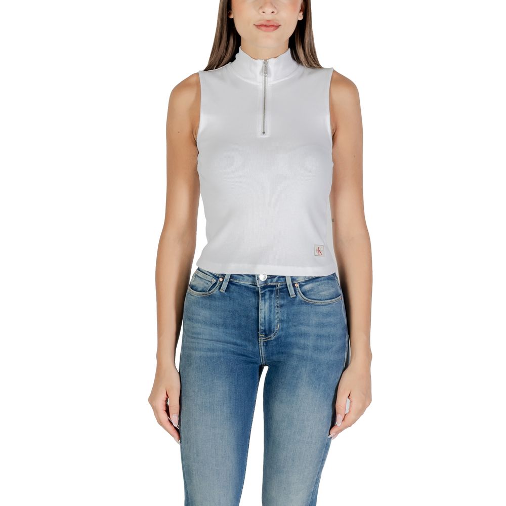 Calvin Klein Jeans White Cotton Top | Regal Royce
