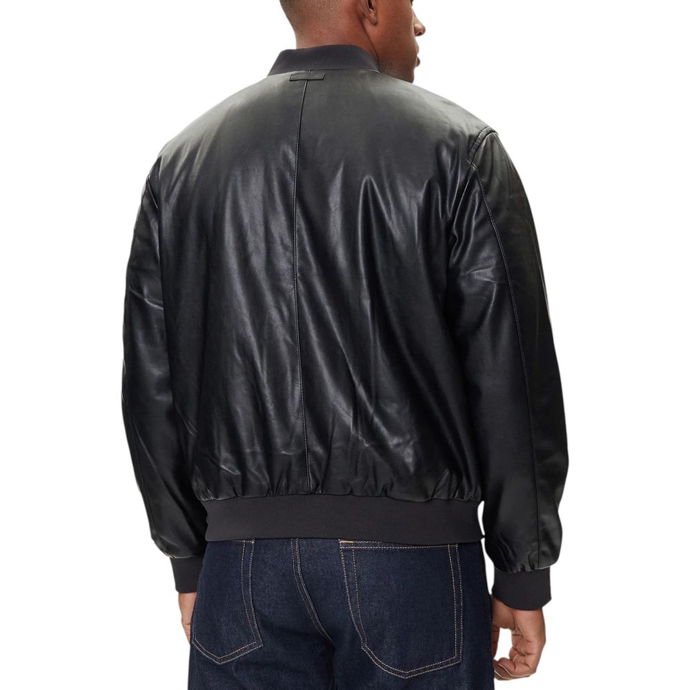 Calvin Klein Jeans Black Polyethylene Bomber | Regal Royce