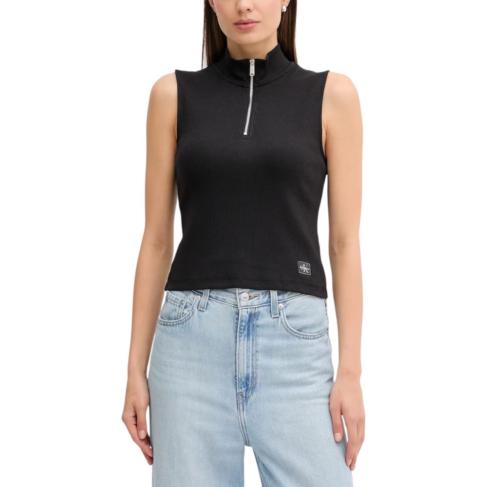 Calvin Klein Jeans Black Cotton Top | Regal Royce
