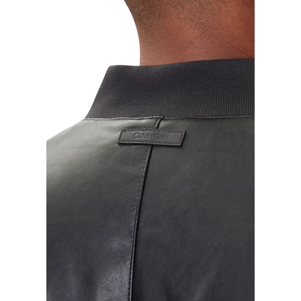 Calvin Klein Jeans Black Polyethylene Bomber | Regal Royce