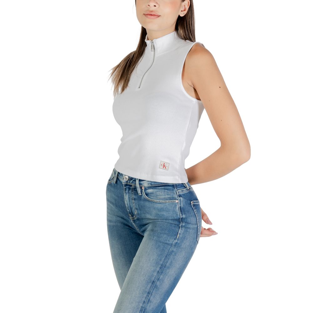 Calvin Klein Jeans White Cotton Top | Regal Royce