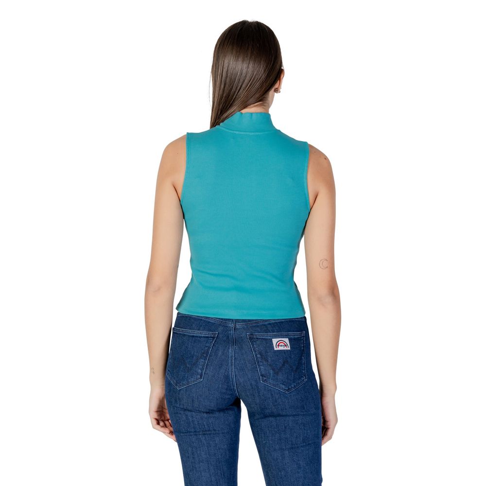 Calvin Klein Jeans Turquoise Cotton Top | Regal Royce