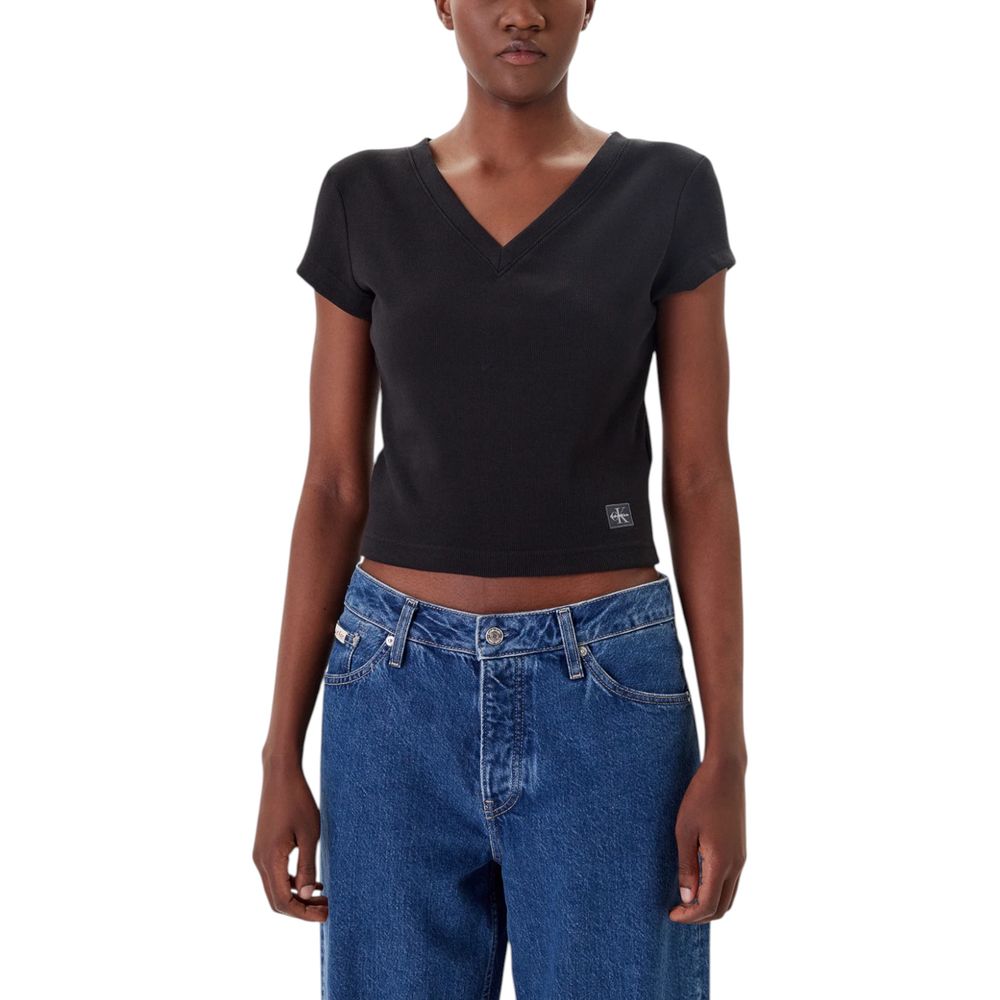 Calvin Klein Jeans Black Cotton T-Shirt | Regal Royce
