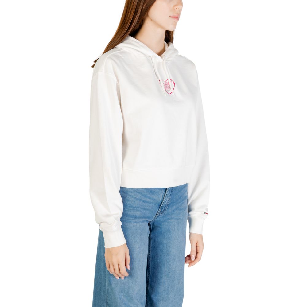 Tommy Hilfiger Jeans Cream Recycled Cotton Hoodie | Regal Royce