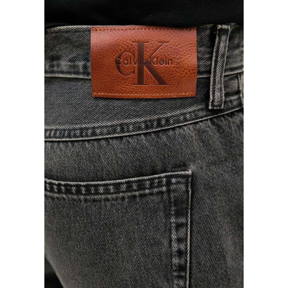 Calvin Klein Jeans Black Cotton Relaxed Fit Jeans | Regal Royce