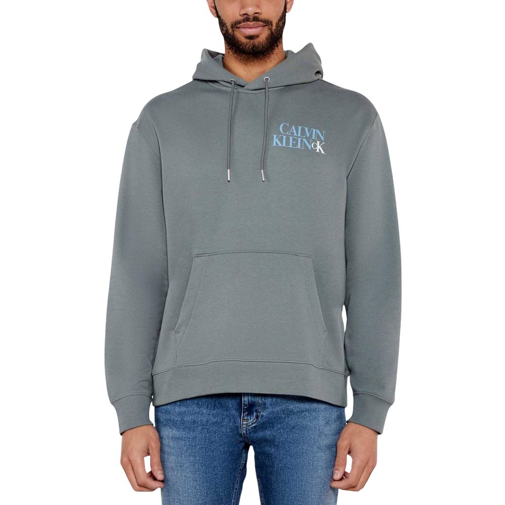 Calvin Klein Jeans Gray Cotton Hoodie | Regal Royce