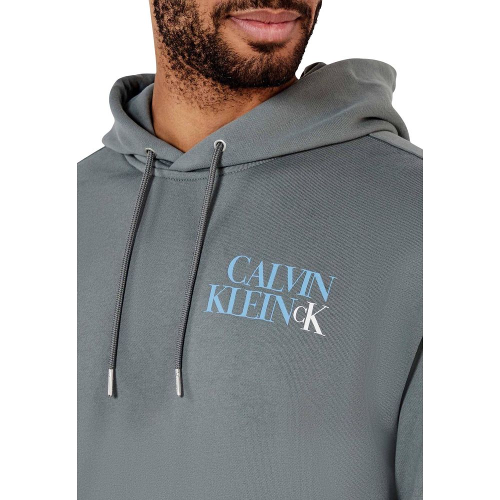 Calvin Klein Jeans Gray Cotton Hoodie | Regal Royce