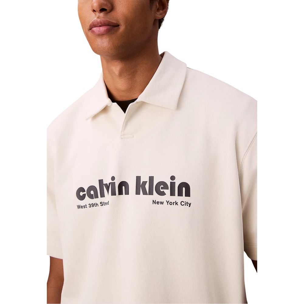 Calvin Klein Jeans White Cotton Polo Shirt | Regal Royce
