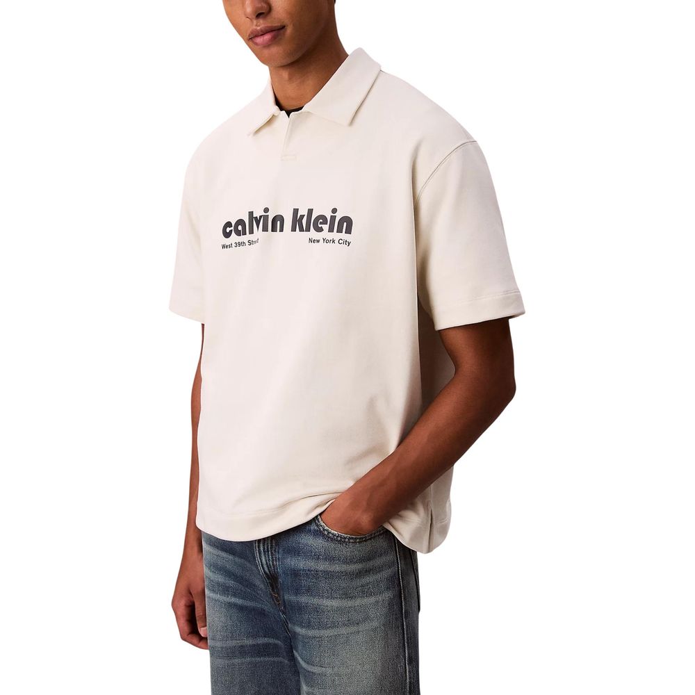 Calvin Klein Jeans White Cotton Polo Shirt | Regal Royce