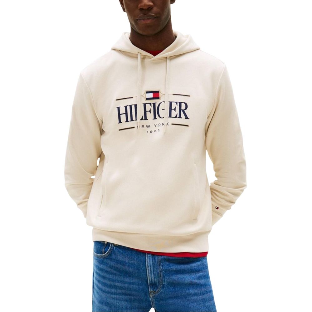 Tommy Hilfiger Beige Organic Cotton Hoodie | Regal Royce