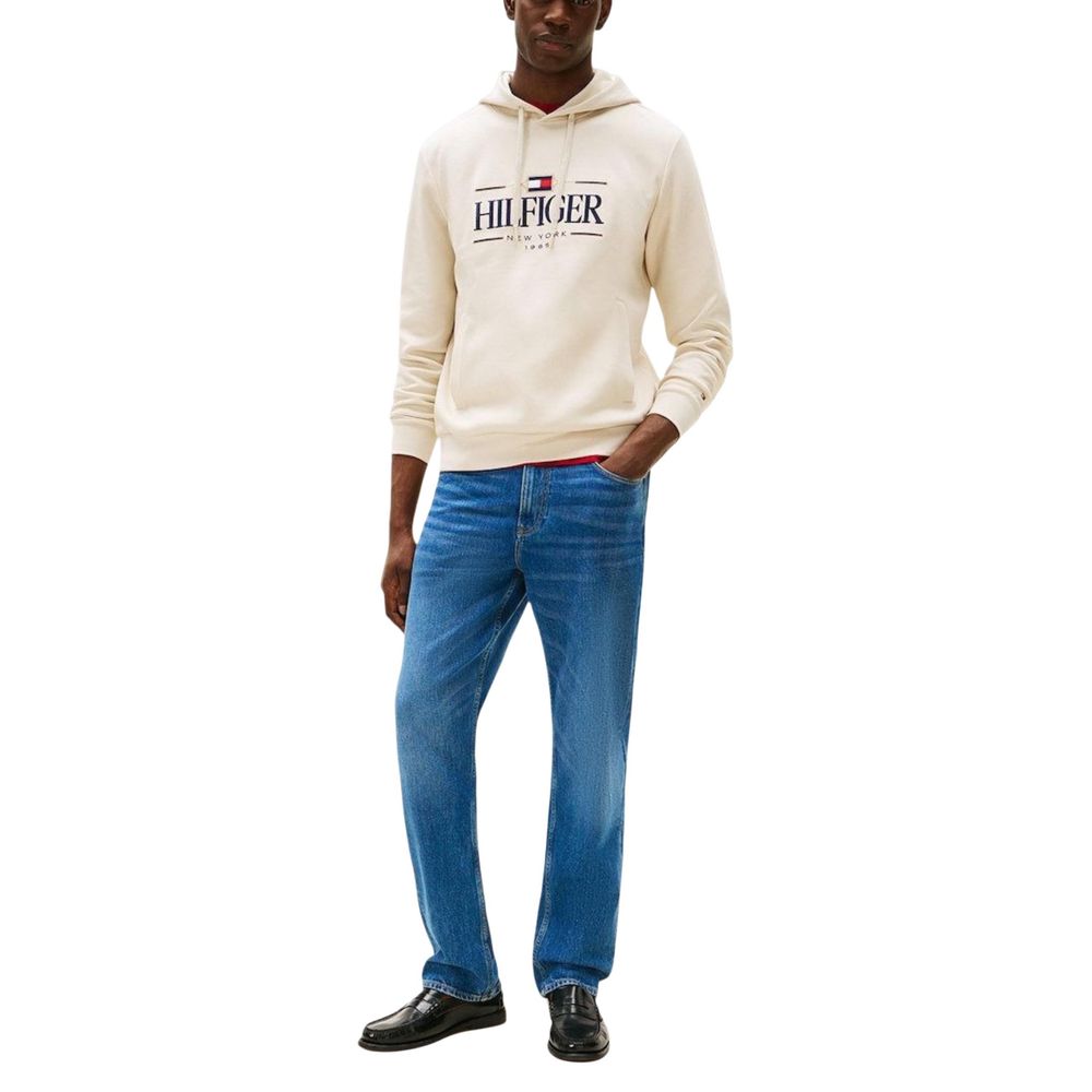 Tommy Hilfiger Beige Organic Cotton Hoodie | Regal Royce