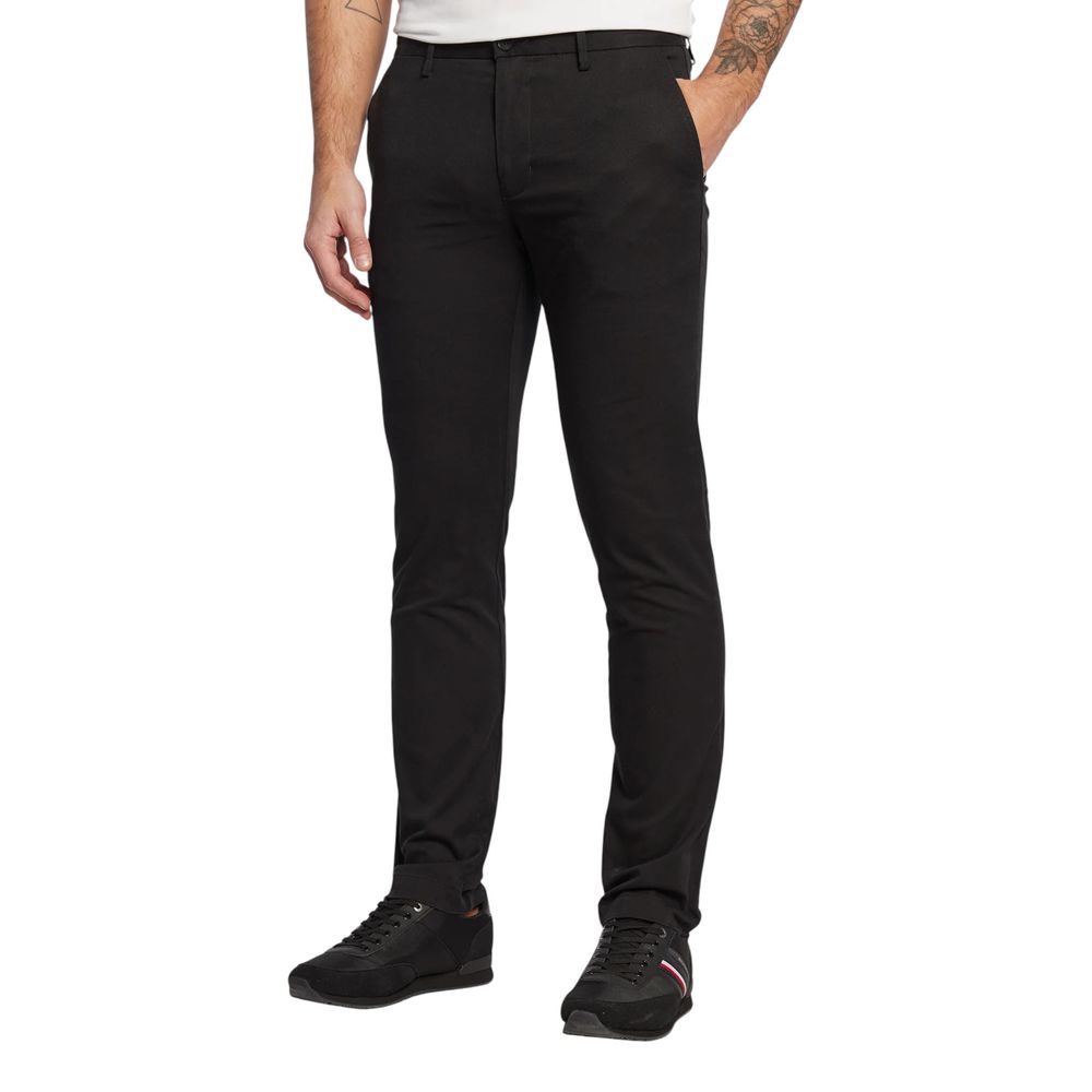 Tommy Hilfiger Black Recycled Cotton Skinny Pants | Regal Royce