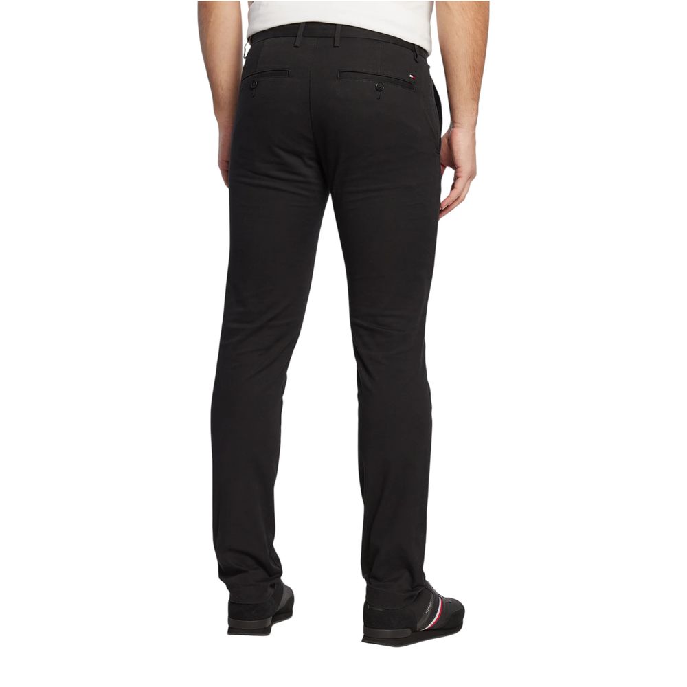 Tommy Hilfiger Black Recycled Cotton Skinny Pants | Regal Royce