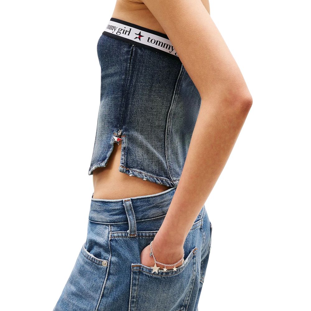 Tommy Hilfiger Jeans Blue Recycled Cotton Top | Regal Royce