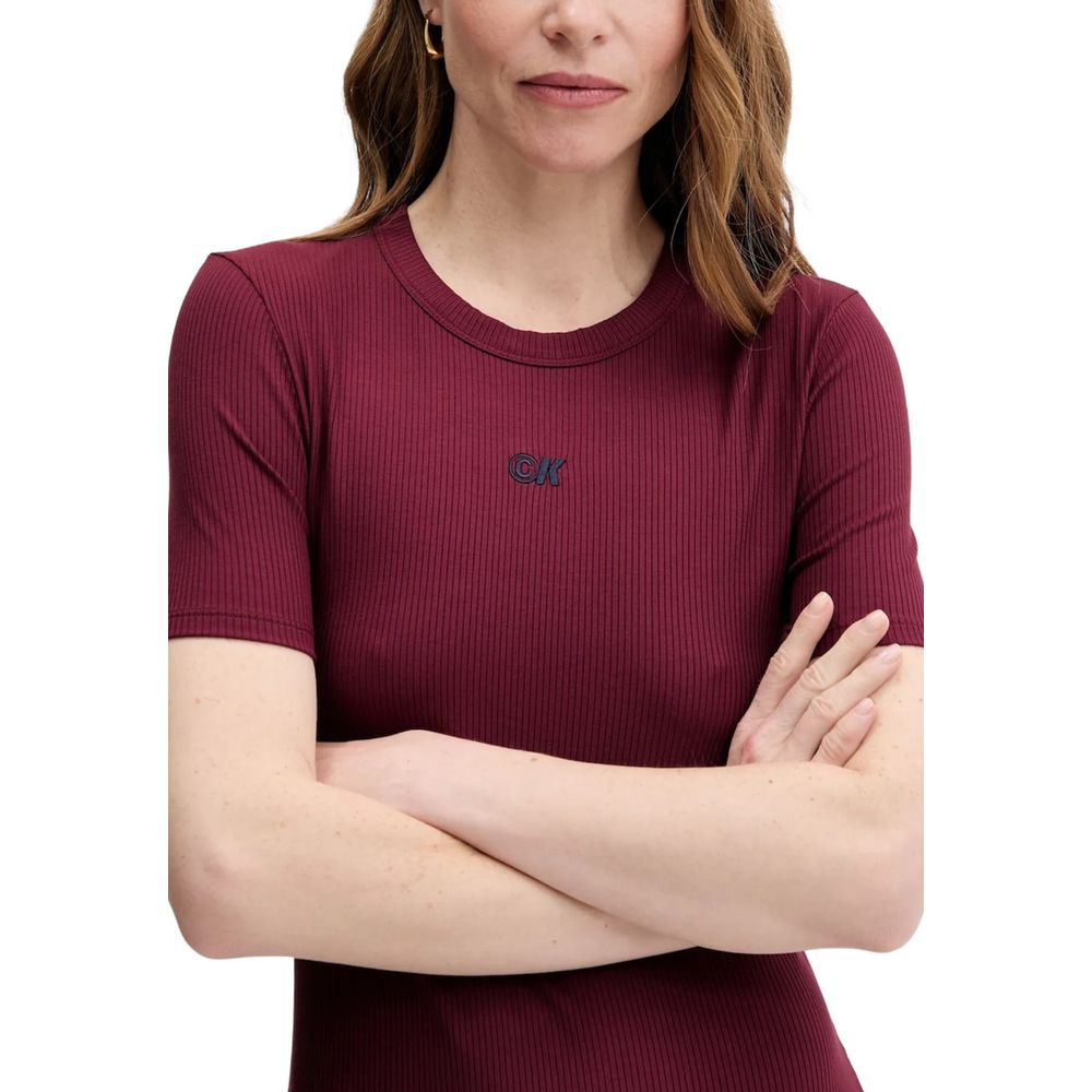 Calvin Klein Jeans Bordeaux Modal Long Dress | Regal Royce