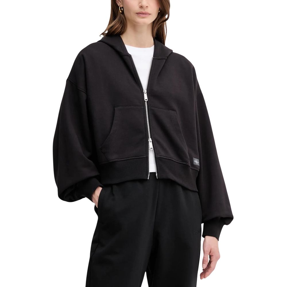 Calvin Klein Jeans Black Cotton Hoodie | Regal Royce