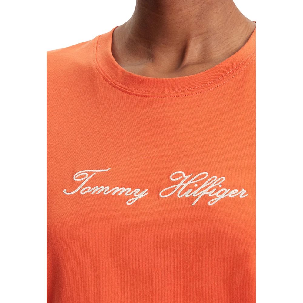 Tommy Hilfiger Orange Recycled Cotton T-Shirt | Regal Royce
