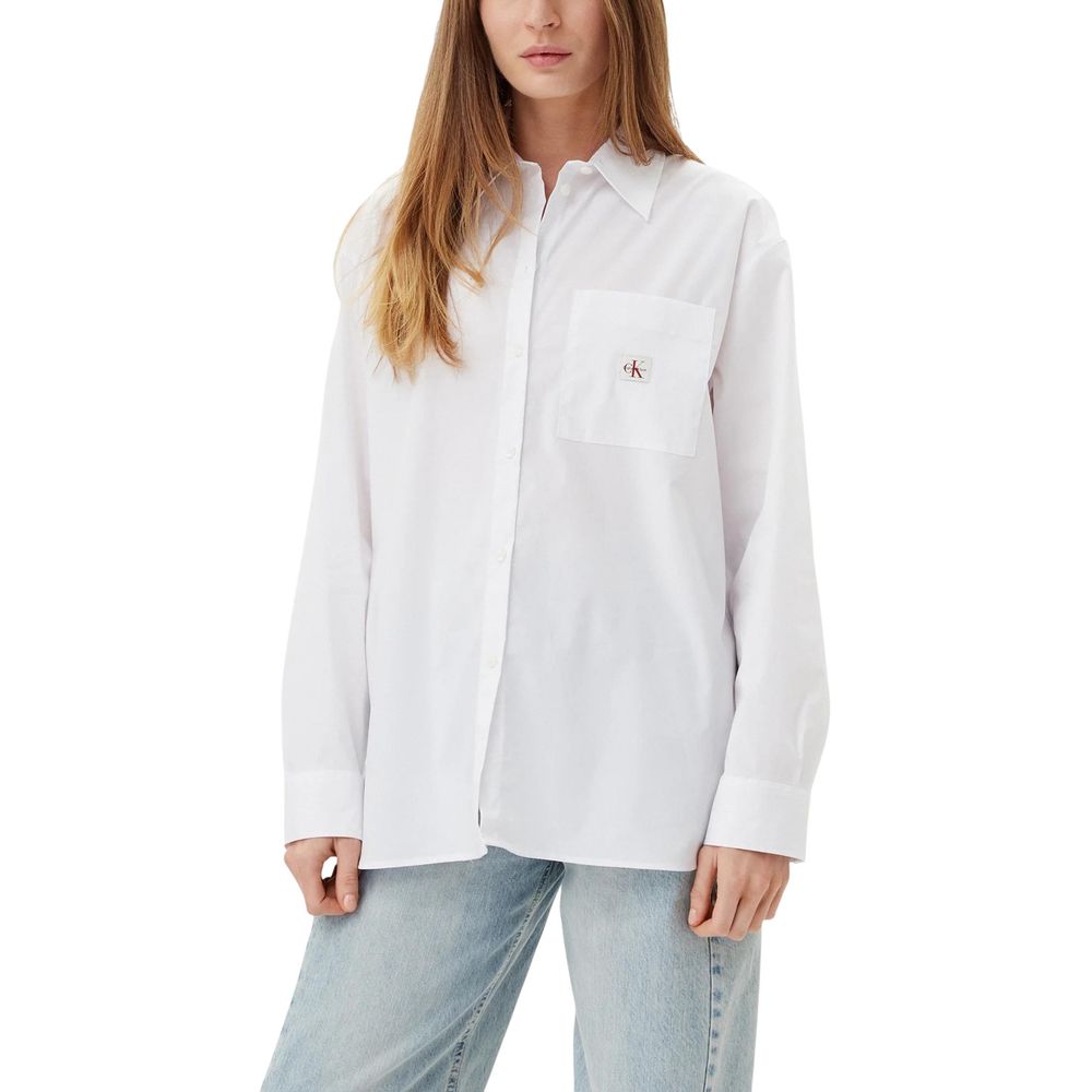 Calvin Klein Jeans White Cotton Blouse | Regal Royce