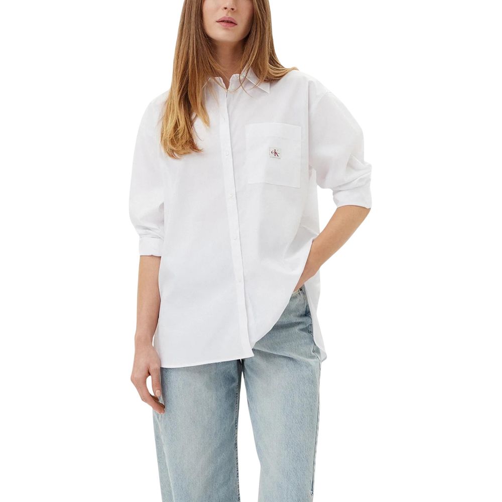 Calvin Klein Jeans White Cotton Blouse | Regal Royce