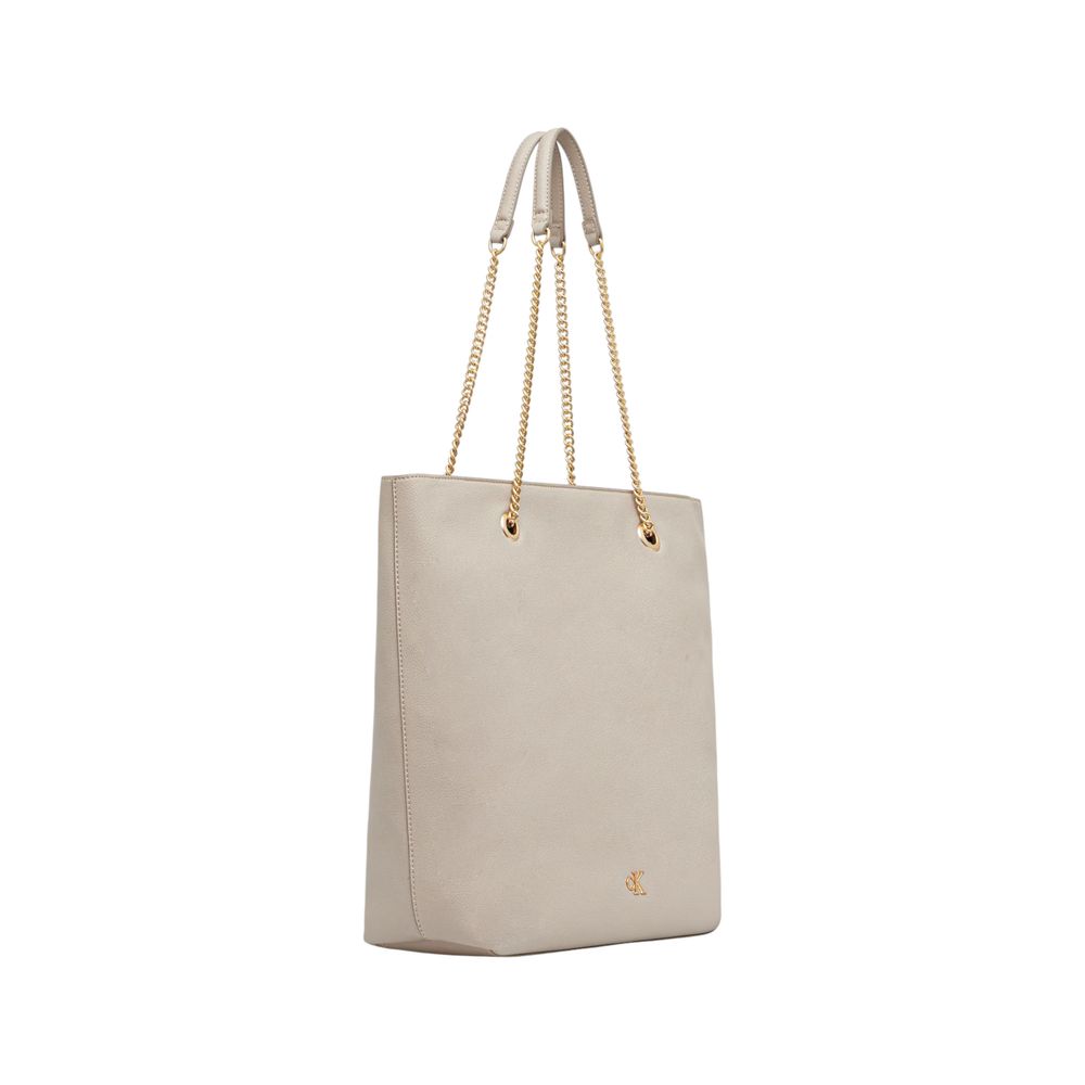 Calvin Klein Beige Polyethylene Handbag | Regal Royce