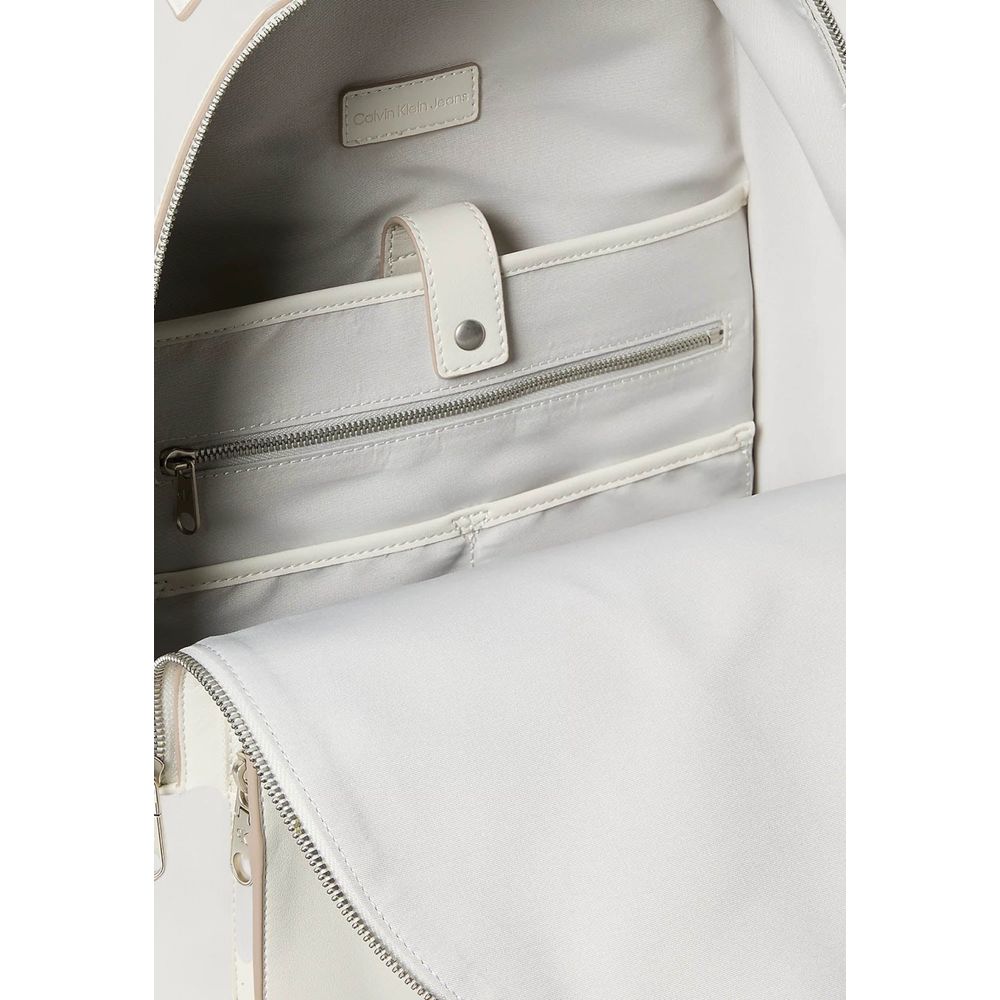 Calvin Klein White Polyethylene Backpack | Regal Royce