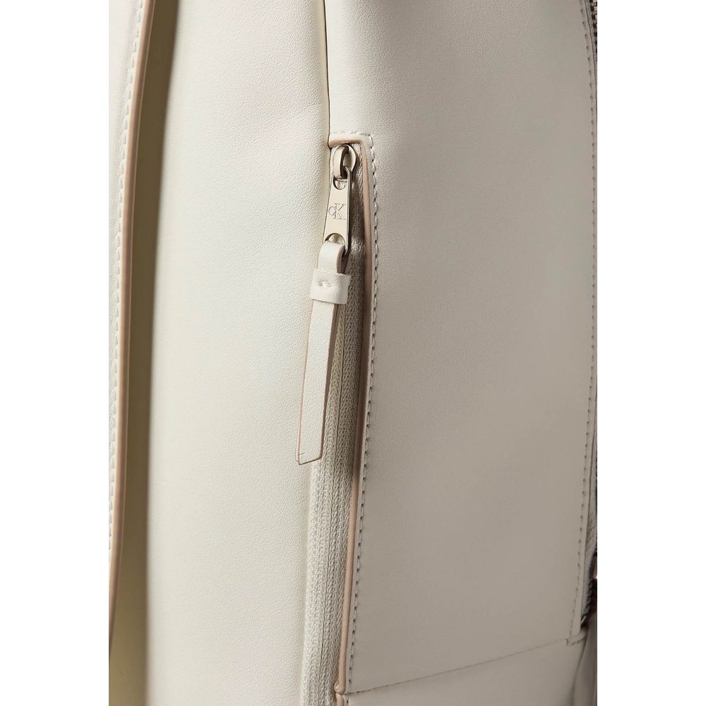 Calvin Klein White Polyethylene Backpack | Regal Royce