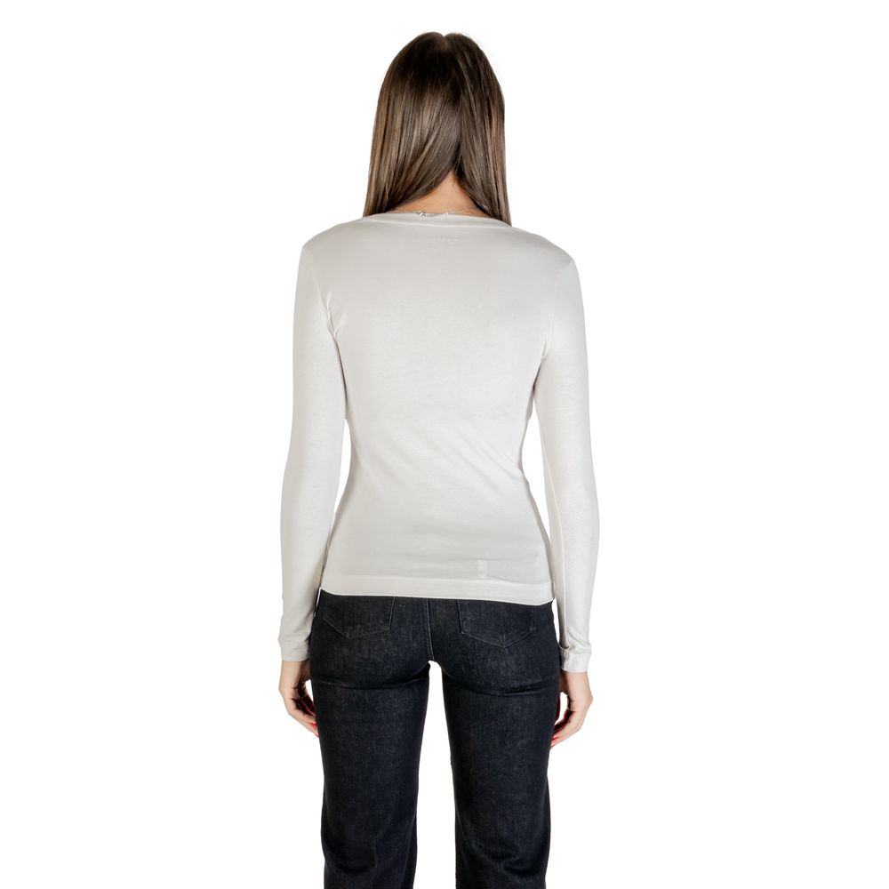 Guess Cream Cotton Long Sleeve T-Shirt | Regal Royce