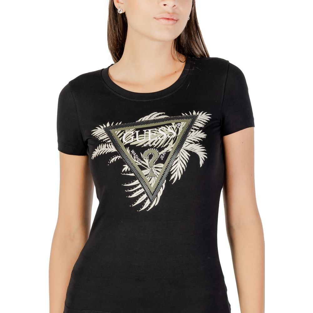 Guess Black Cotton T-Shirt | Regal Royce
