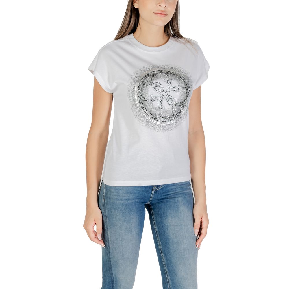 Guess White Cotton T-Shirt | Regal Royce