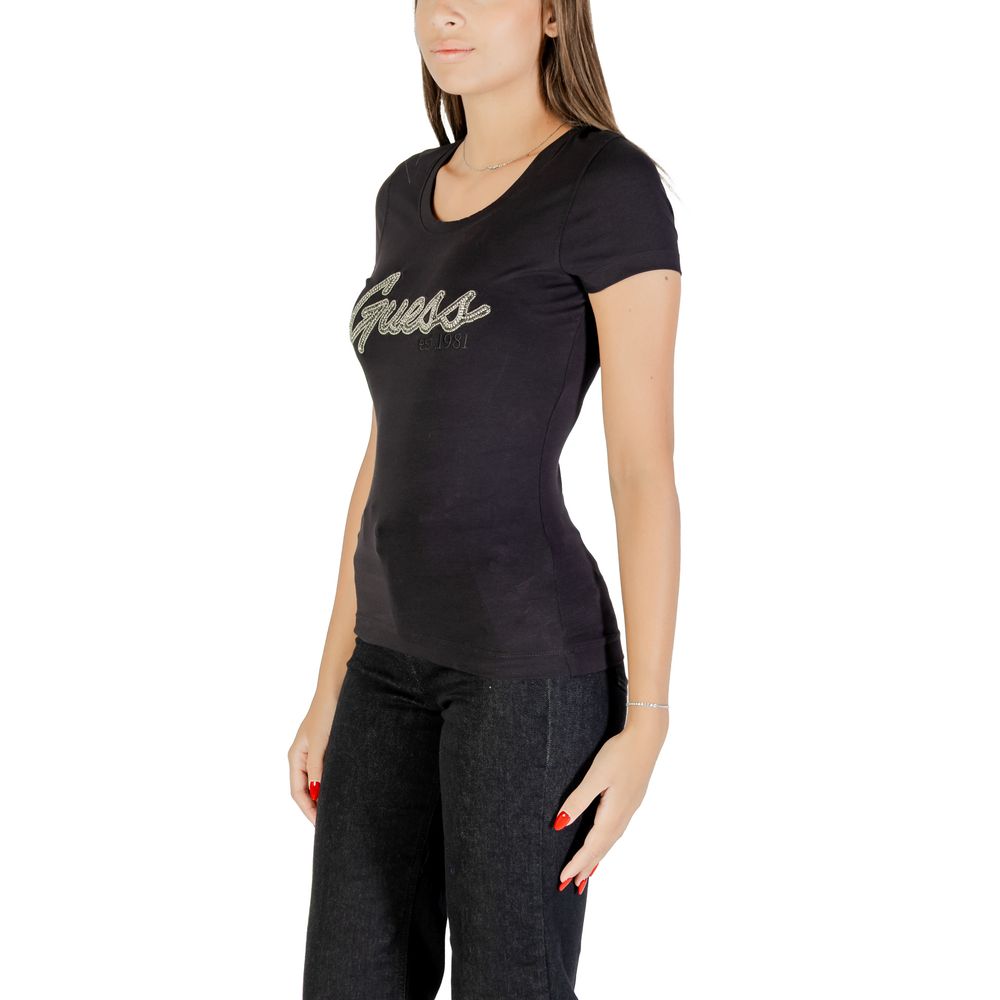 Guess Black Cotton T-Shirt | Regal Royce