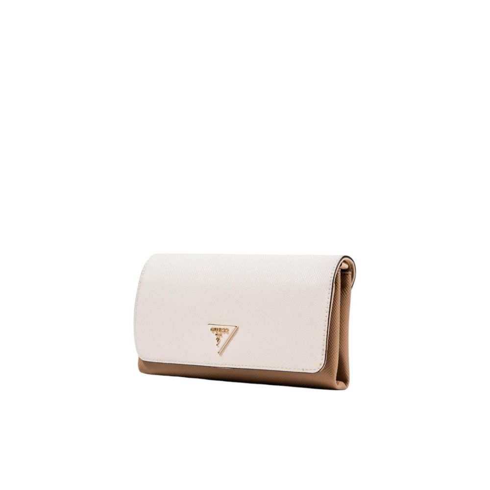 Guess Beige Polyethylene Clutch Bag | Regal Royce