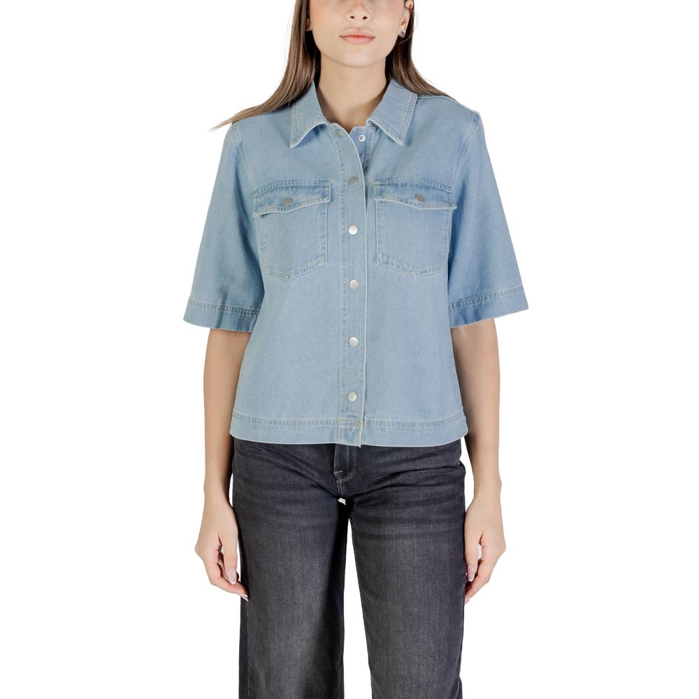 Only Light Blue Cotton Shortsleeve Shirt | Regal Royce
