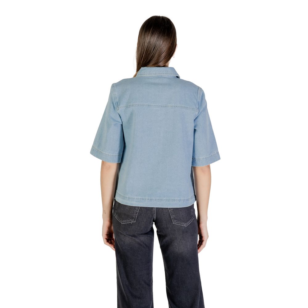 Only Light Blue Cotton Shortsleeve Shirt | Regal Royce