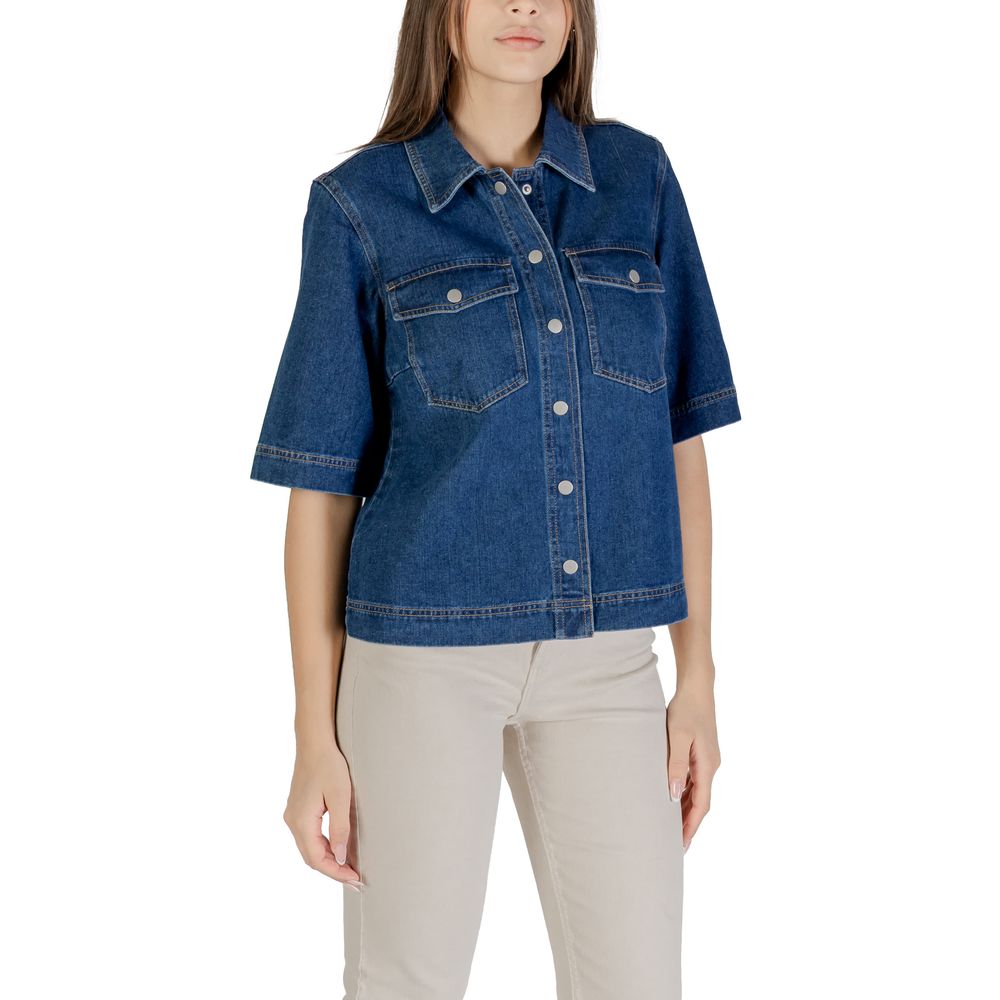 Only Blue Cotton Shortsleeve Shirt | Regal Royce