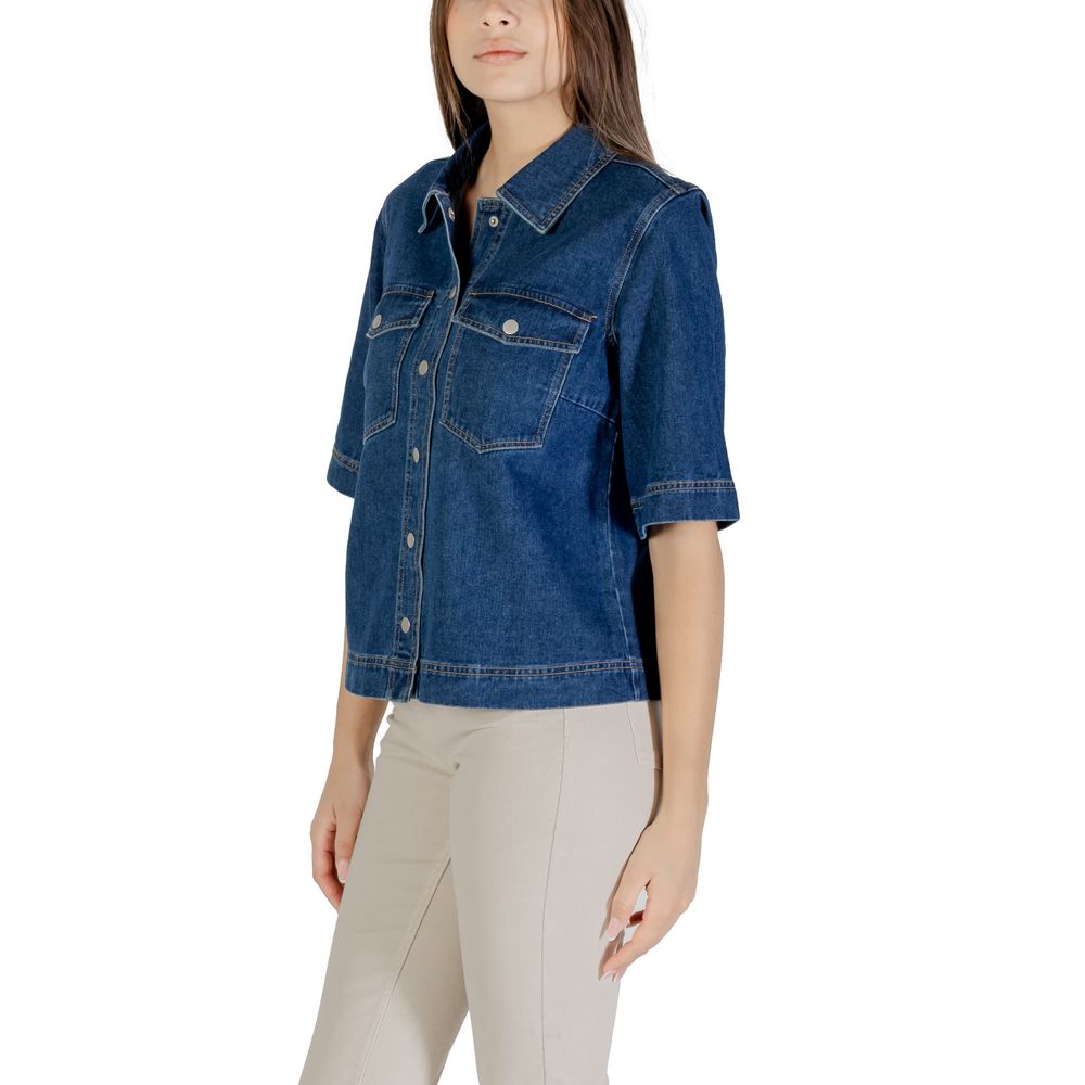 Only Blue Cotton Shortsleeve Shirt | Regal Royce