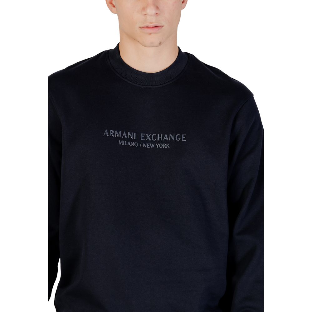Armani Exchange Blue Cotton Sweatshirt | Regal Royce