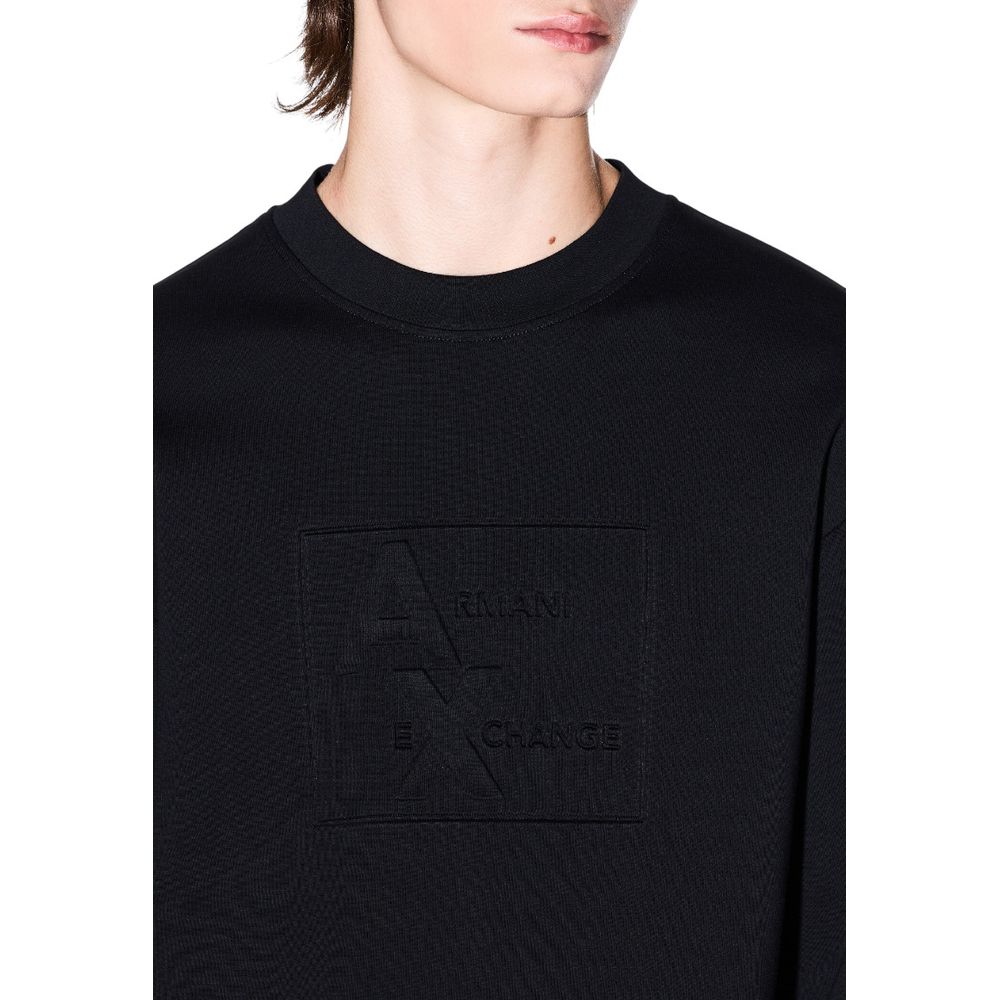 Armani Exchange Black Cotton Sweatshirt | Regal Royce