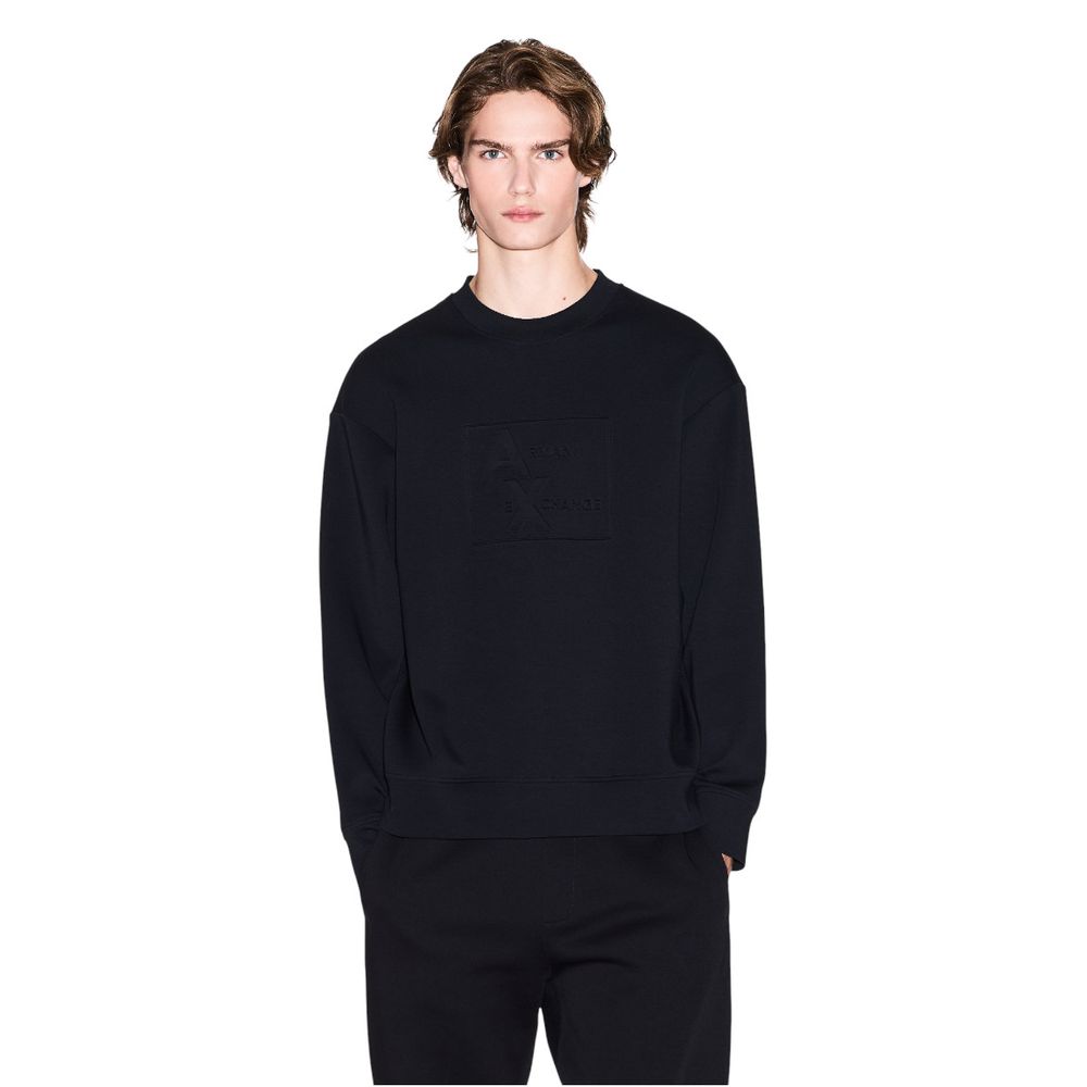 Armani Exchange Black Cotton Sweatshirt | Regal Royce