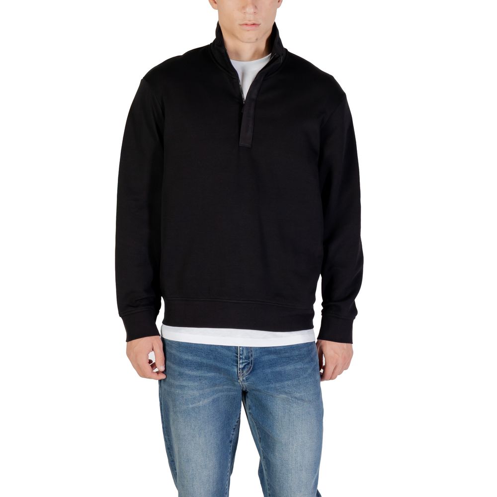 Armani Exchange Black Cotton Sweatshirt | Regal Royce