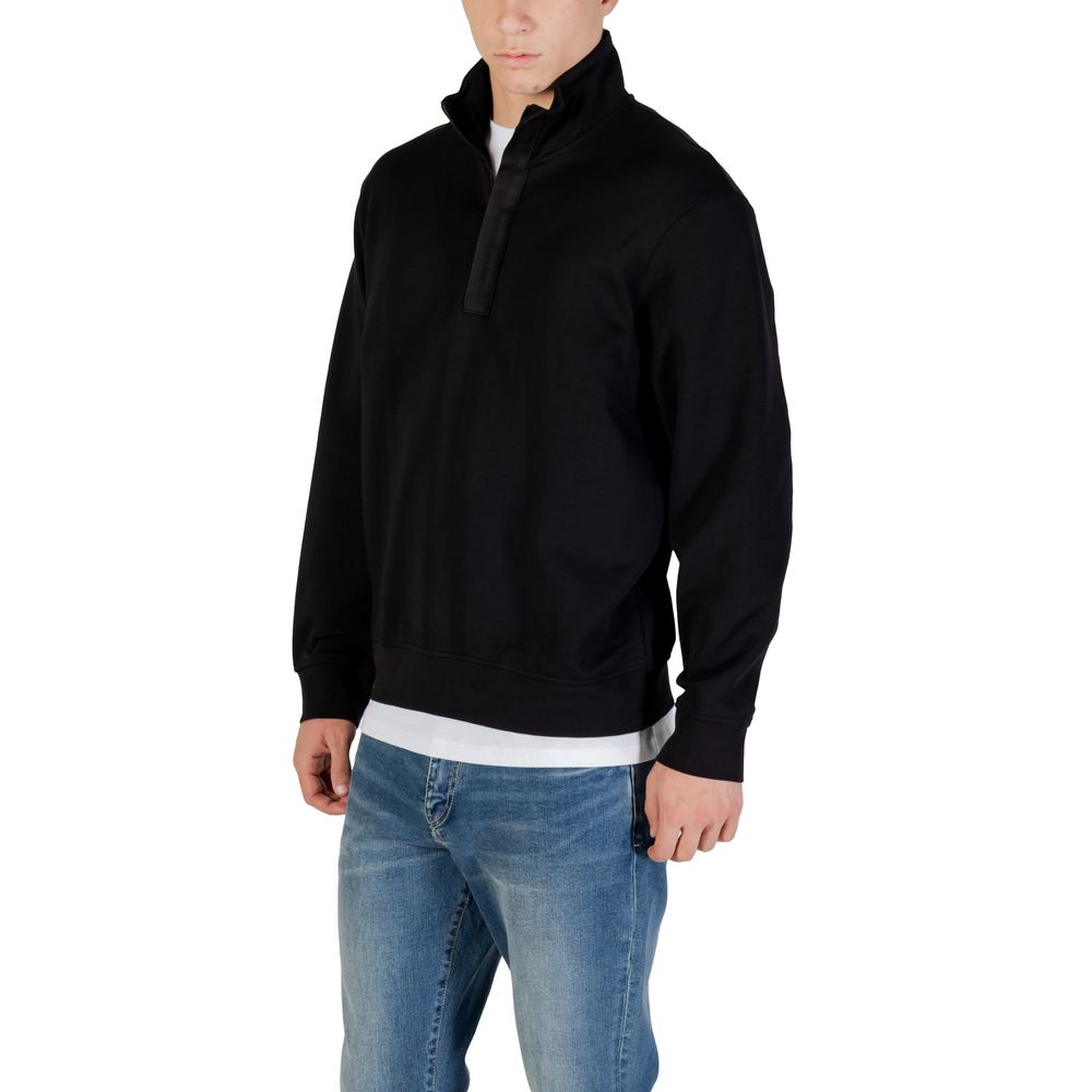 Armani Exchange Black Cotton Sweatshirt | Regal Royce
