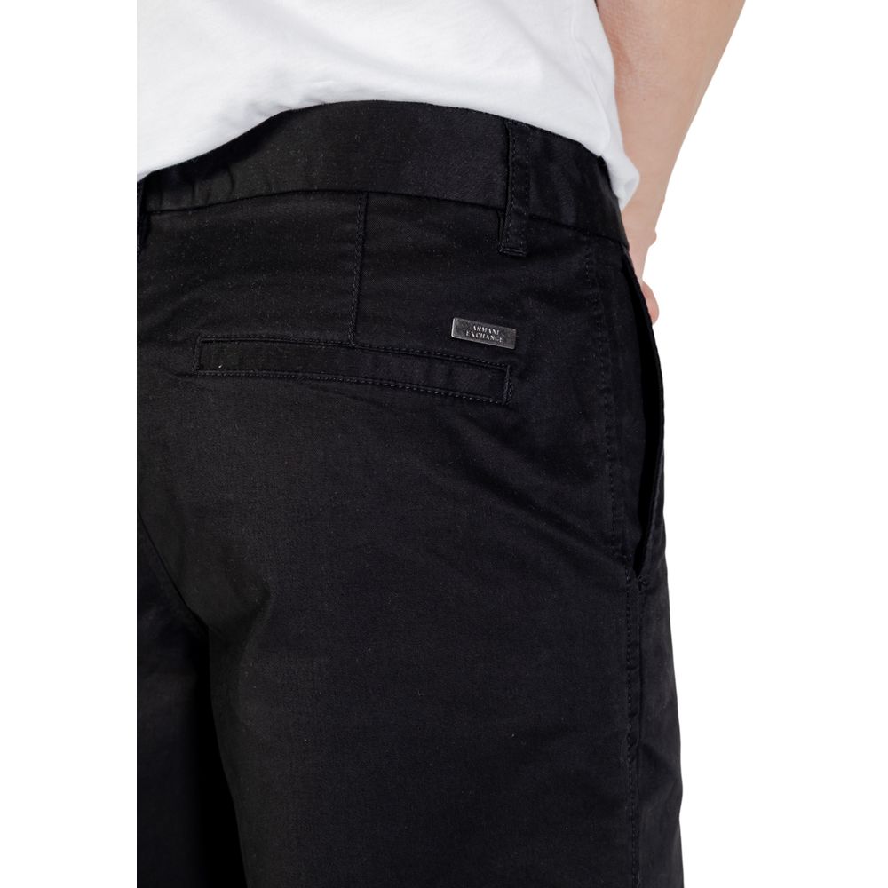 Armani Exchange Black Cotton Skinny Pants | Regal Royce