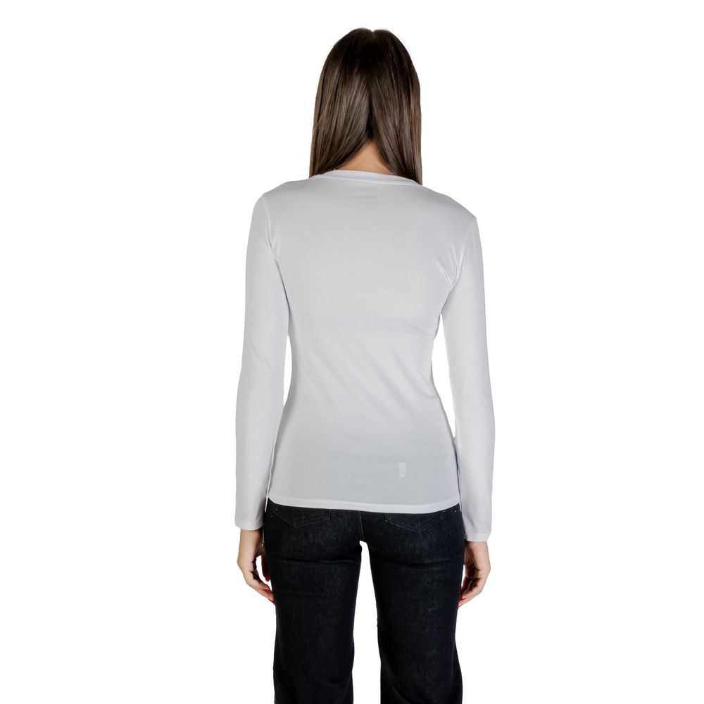 Armani Exchange White Cotton Long Sleeve T-Shirt | Regal Royce