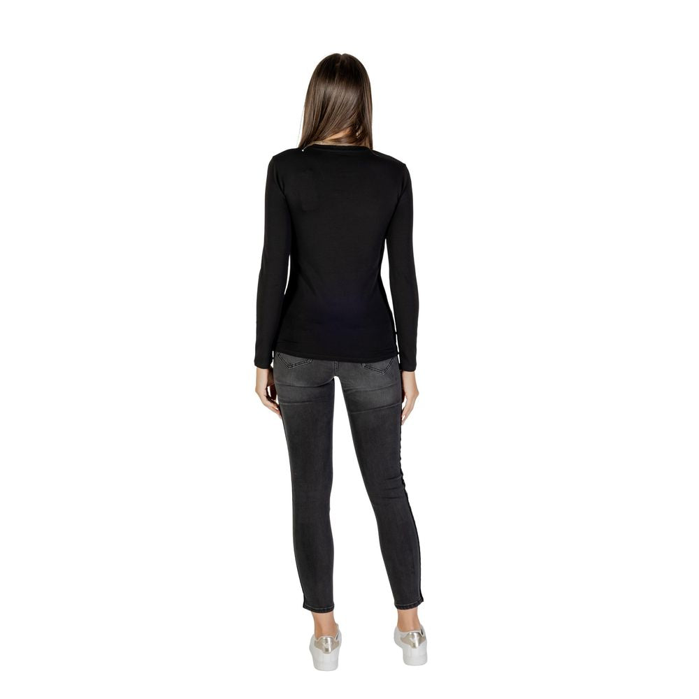 Armani Exchange Black Cotton Long Sleeve T-Shirt | Regal Royce