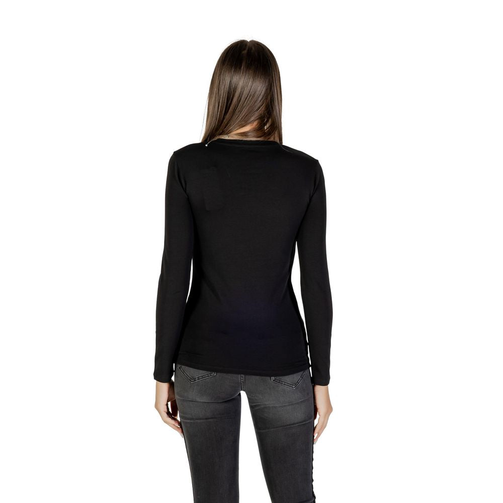 Armani Exchange Black Cotton Long Sleeve T-Shirt | Regal Royce