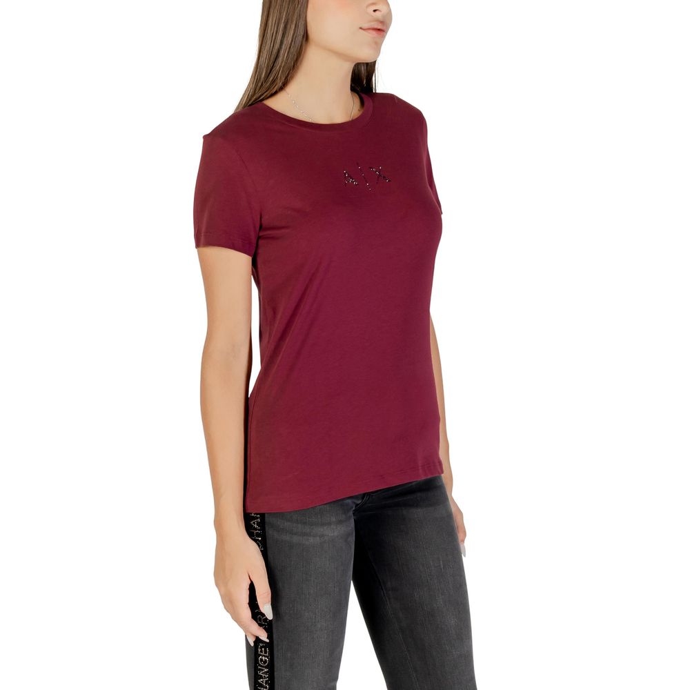 Armani Exchange Bordeaux Cotton T-Shirt | Regal Royce