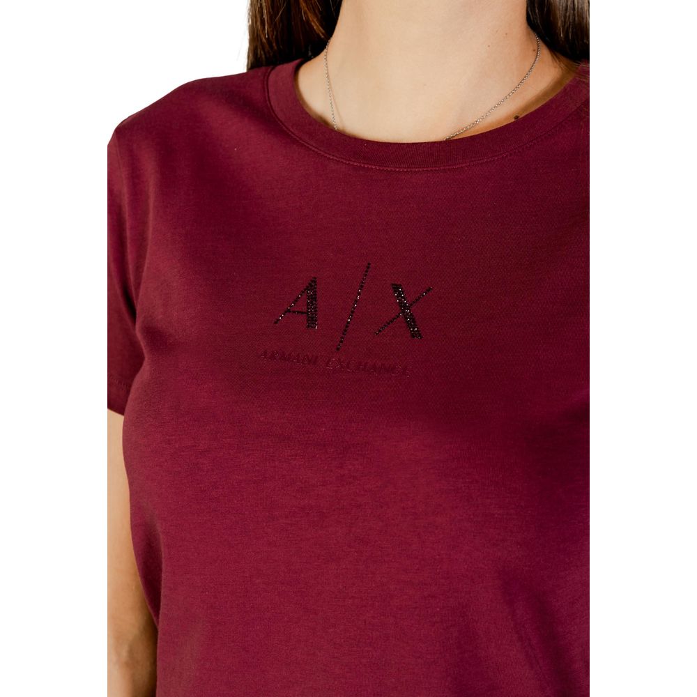 Armani Exchange Bordeaux Cotton T-Shirt | Regal Royce