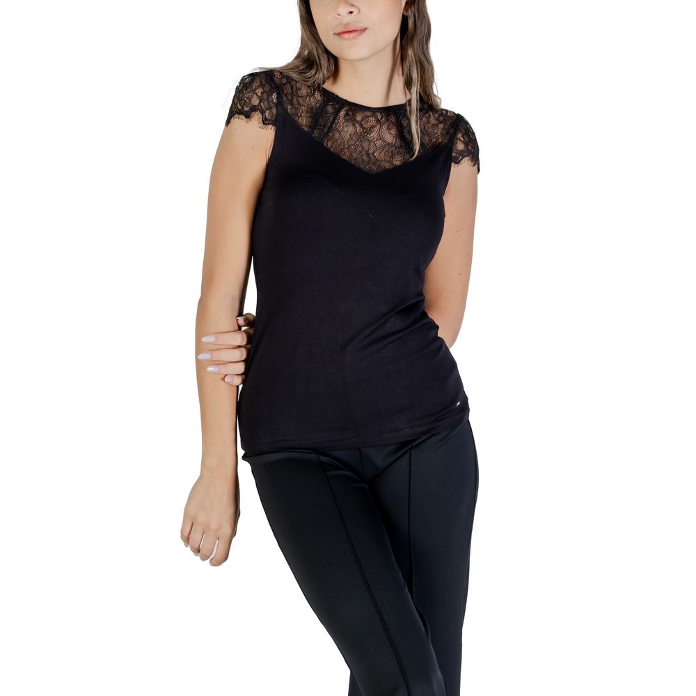 Morgan De Toi Black Viscose Blouse | Regal Royce
