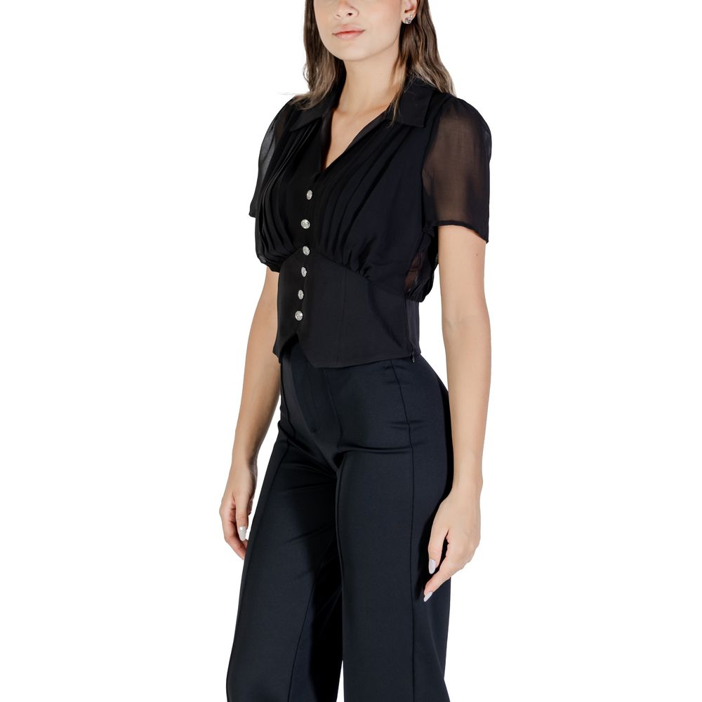 Morgan De Toi Black Polyester Shortsleeve Shirt | Regal Royce